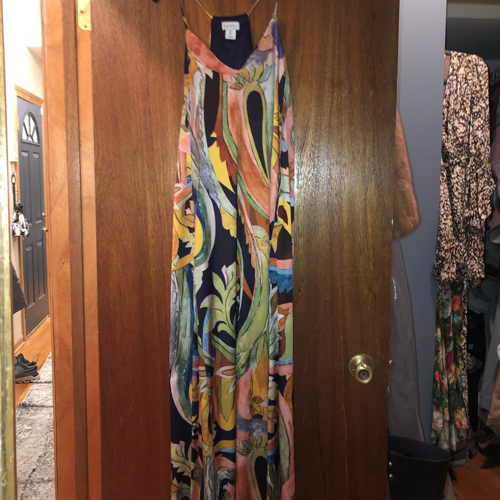 Nicole Miller Abstract Maxi Gown